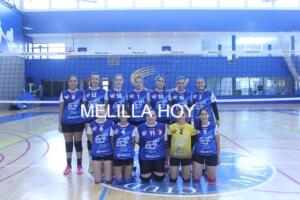 Plantilla del Club Voleibol Melillla que se enfrentó ayer al al Sonneil Benidorm
