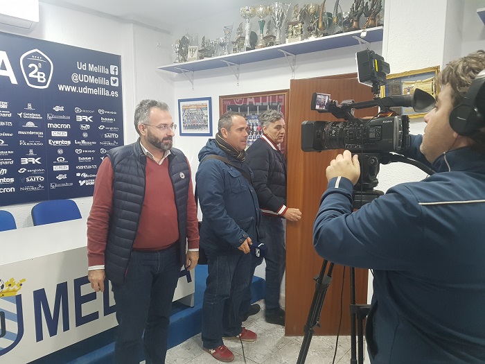 El presidente de la U.D. Melilla atendió ayer a los medios de comunicación para informar sobre el aplazamiento del encuentro y de posibles fechas para su celebración