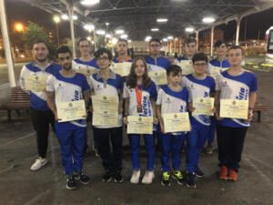 Imagen de todos los tiradores melillenses premiados en la competición que se celebró en Murcia