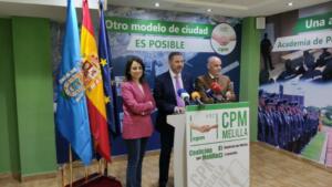 Los tres candidatos de CPM, Mustafa Aberchán, Dunia Almansouri y Emilio Guerra