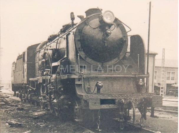 Locomotora tipo 1-4-1 de la CEMR en Beni Enzar. Foto familia Cantos