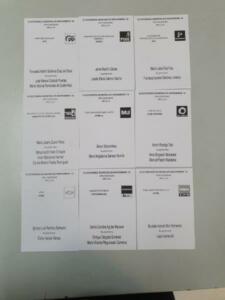 Las papeletas de las nueve candidaturas en Melilla