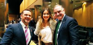 El diputado melillense con los senadores de Ceuta, David Muñoz, y Melilla, Sofía Acedo