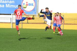 Braim, jugador del Melilla C.D., en el choque del pasado domingo ante el Atlético Porcuna