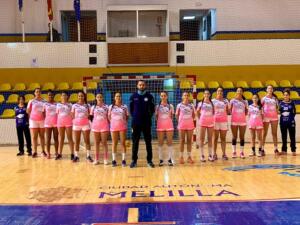Plantilla del C.D. Maravilla Balonmano Femenino que dirige Faisal Salmi