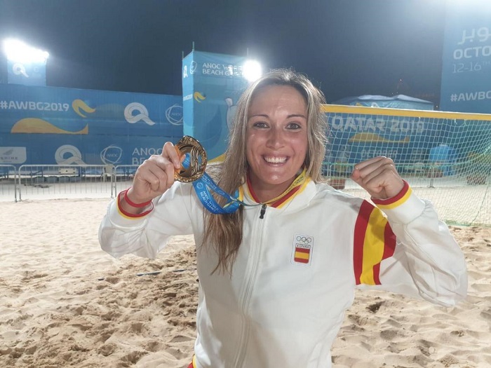 Lorena Asensio, campeona mundial de fútbol playa