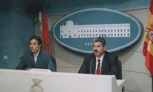 Yahya Yahya y Damián Caneda cuando ambos copresidían la Comisión de Amistad Hispano Marroquí