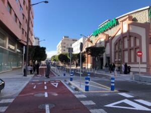Ayer se inauguró el nuevo tramo del carril bici y la apertura al tráfico en la calle Marqués de Los Vélez, en el barrio del Industrial