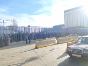 Delegación facilitó esta instantáea para hablar de la fluidez del tráfico fronterizo