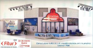 El stand de Melilla en Fitur es nuevo. Una de las novedades es que desaparece el bar cafetería de años anteriores