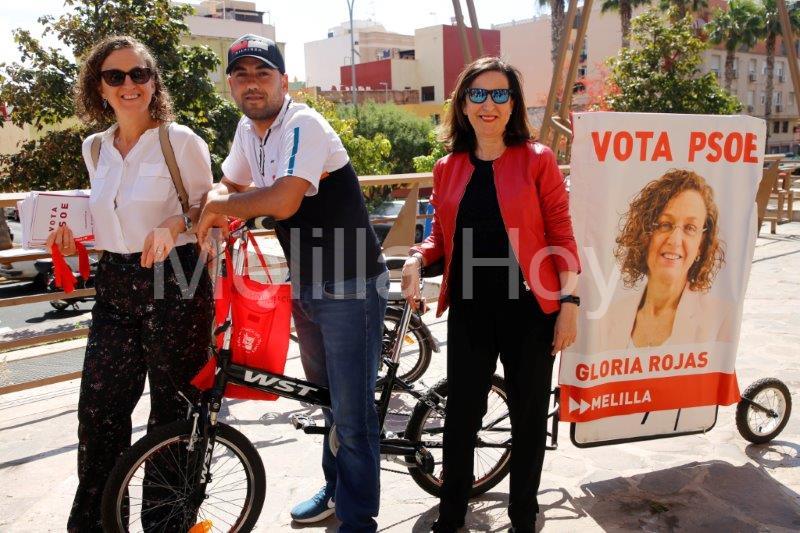Margarita Robles estuvo en Melilla en mayo del año pasado en la campaña electoral