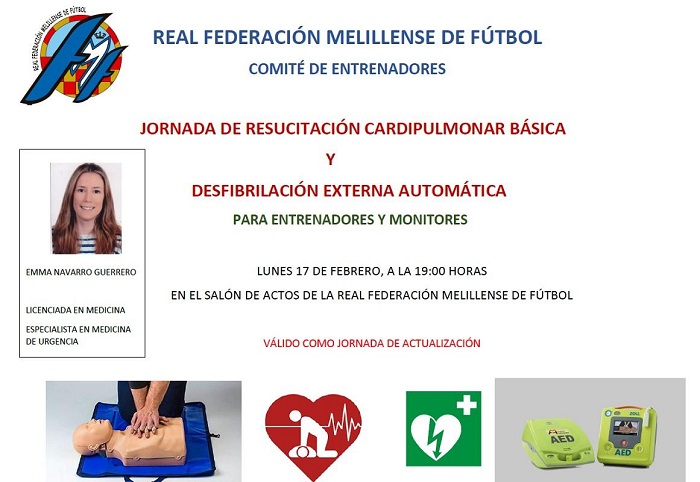 Cartel de la ponencia organizada por la Federación Melillense de Fútbol