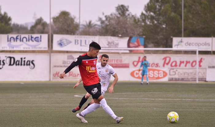 Garay, en el encuentro disputado hace tres jornadas en Ibiza ante la Peña Deportiva