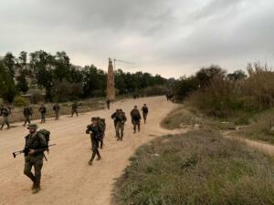 Un grupo de militares de Melilla durante unos ejercicios