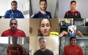 Los nueve capitanes de las plantillas melillenses de categoría nacional envían un mensaje de concienciación a la ciudadanía
