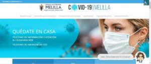 Aspecto de la web covid19.melilla.es