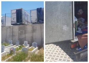 Imágenes de algunas de las furgonetas donde viven las familias marroquíes