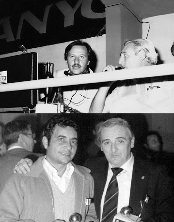 En estas imágenes nuestro recordado Paco Roldán, fallecido la pasada semana. En una de las fotos con Gaspar Díaz y en otra con Antonio Calderay