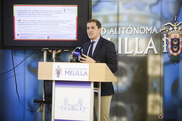 Rachid Bussian, consejero de Infraestructuras, Urbanismo y Deporte de la Ciudad Autónoma de Melilla