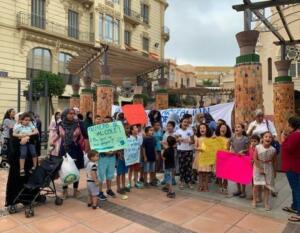 Una de las protestas de Prodein para pedir la escolarización