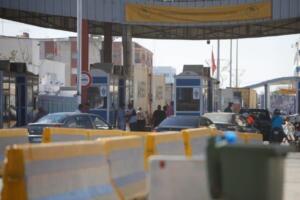 Imagen del cierre de la aduana comercial de Melilla