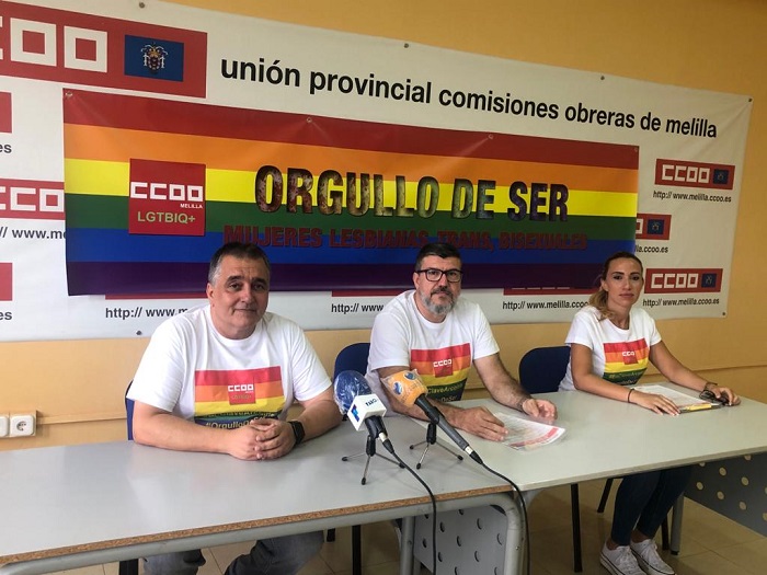 Francisco López y los responsables de Igualdad y Mujer, Rafael Calatrava y Mª Ángeles Asensi