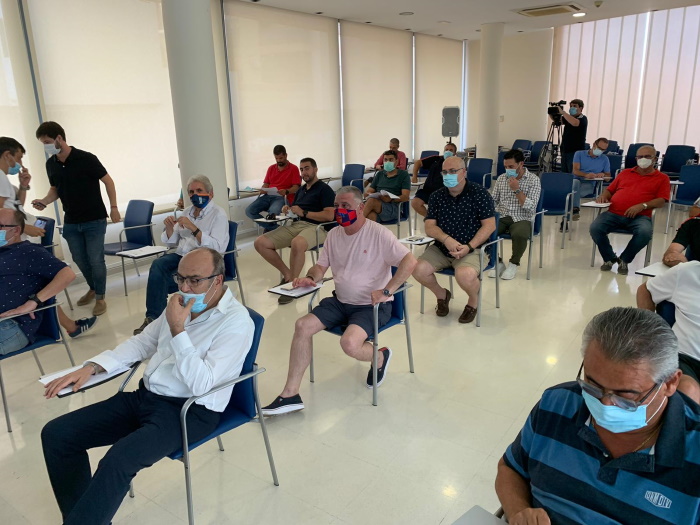 Imagen de los representantes de los clubes presentes ayer en el ‘García Pezzi’