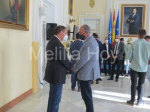 Mustafa Aberchán, ayer junto al diputado no adscrito, Jesús Delgado Aboy