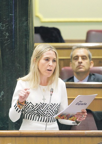 La diputada de Ceuta por Vox, Teresa López, en el Congreso (El Pueblo de Ceuta)