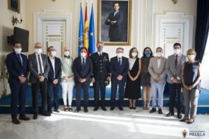 El superintendente Luis Miguel Palacios arropado por el Gobierno el día de su toma