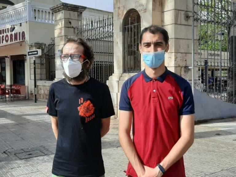 Óscar Gaztelumendi y Nassim Al Ouryachi Mohamed, dirigentes de Podemos Melilla