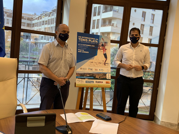 Presentación del cartel del VIII Internacional de Tenis Playa Melilla Sport Capital