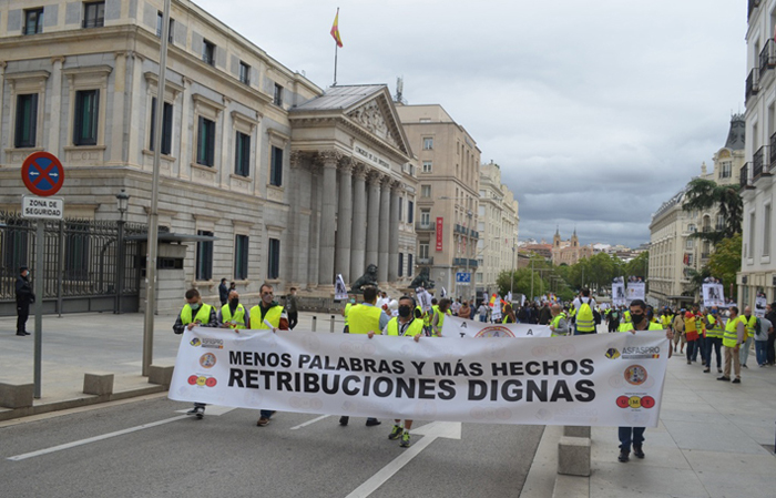 Imagen de la manifestación celebrada en Madrid