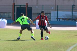 Imagen del partido de entrenamiento de ayer de la U.D. Melilla