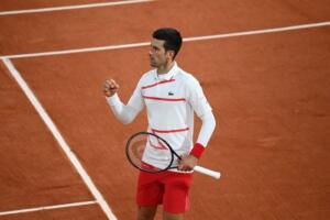 Novak Djokovic celebra un punto ante Pablo Carreño