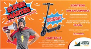 Cartel anunciador del Supermartes de Parque Melilla