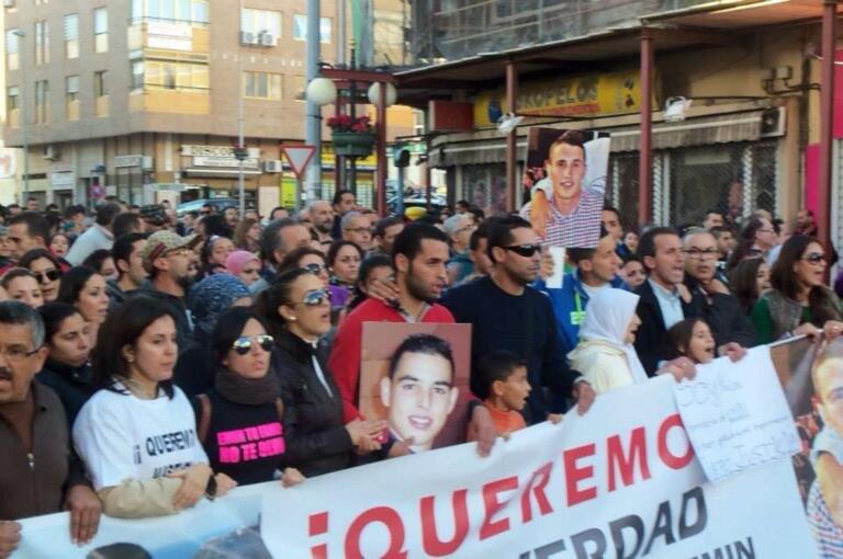 Una de las manifestaciones organizadas en Melilla para pedir justicia por la muerte de Emin y Pisly