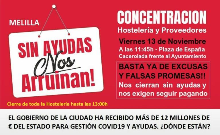 Cartel de la protesta aprobada anoche por los hosteleros de nuestra ciudad para este viernes