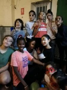 Un grupo de menores tuteladas por la Ciudad Autónoma