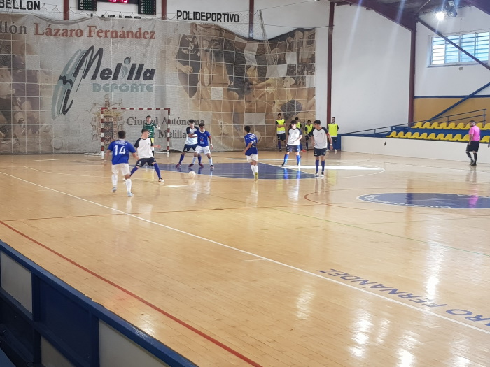 Imagen del encuentro que disputaron los de Andrés y Juanmi Villegas el pasado viernes frente a la Escuela Élite Futsal Cádiz