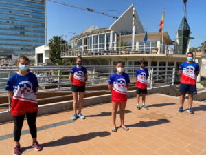 Los miembros de la expedición melillense posando juntos (en esta imagen no aparece Elena Payá)