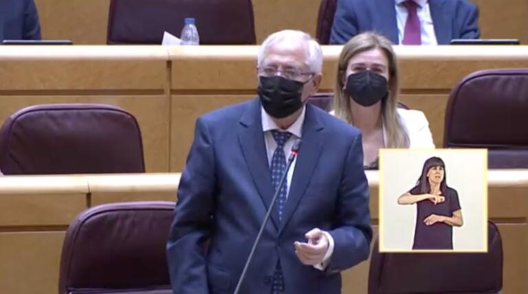 Imbroda se ha pronunciado así, en el transcurso de una pregunta al ministro del Interior, Fernando Grande-Marlaska, sobre la valoración de su Ministerio respecto a la crisis en Ceuta y Melilla que ha llevado a tomar acciones en las FyCSE