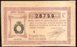 Décimo de la Lotería Nacional de 1926