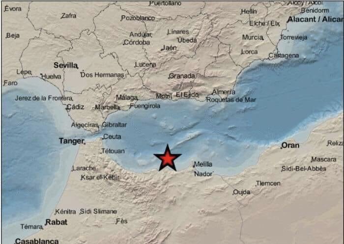 Un terremoto de magnitud 4.7 en Alborán sorprende a los melillenses en plena madrugada