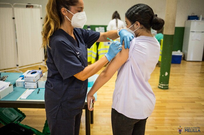 Vacunación de COVID en Melilla