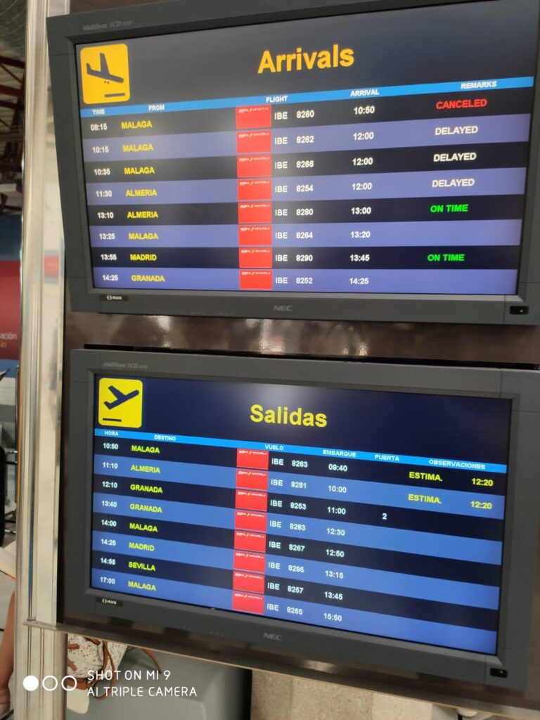 Vuelos cancelados en el aeropuerto de Melilla