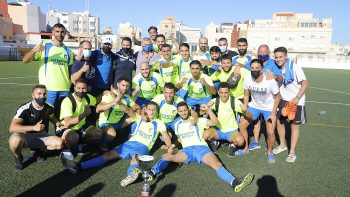 Plantel del C.D. Intergym de Melilla que conquistó el campeonato de Liga en el curso pasado en la Regional Preferente de Melilla