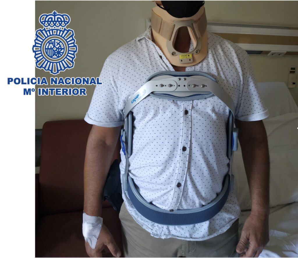 policía nacional herido el pasado día 4 en Cabrerizas