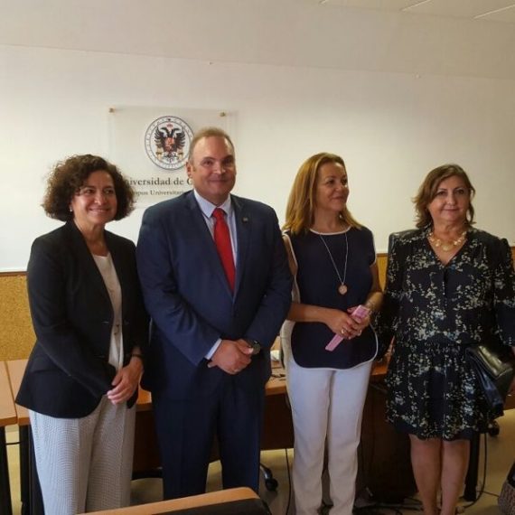 La rectora con los decanos de las tres facultades de Melilla