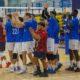 Los jugadores del Club Voleibol Melilla celebran su clasificación para la Copa del Rey